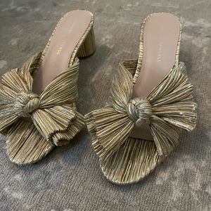 Loeffler Randall gold sandal